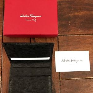 Salvatore Ferragamo Textured Double Gancio Wallet